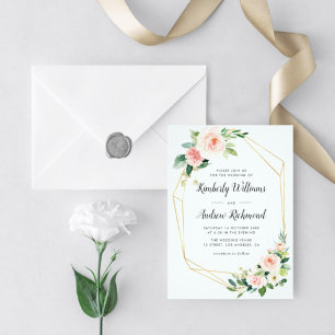 Invitation anneau d'or floral