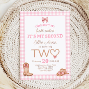 Invitation pour le 1er anniversaire Pink First Rod
