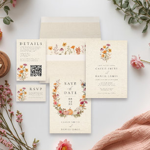 Serviette En Papier Fleur sauvage d'automne Jardin Mariage botanique