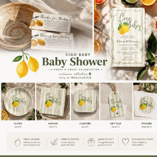 Faire-part de Baby Shower Fille Ciao Baby Lemon Bo