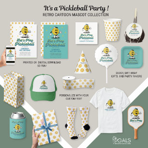 Serviette En Papier Pickleball Party Funny Pickleball Mascotte de dess