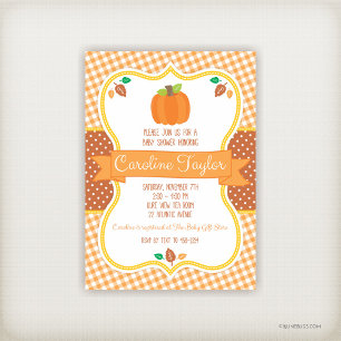 Invitation Citrouille d'automne Baby shower