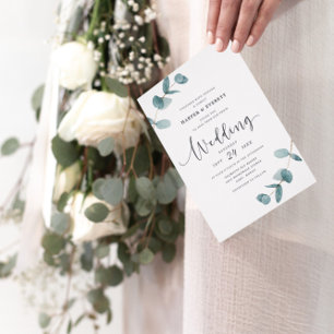 Invitation Mariage de script de courroie moderne Ampersand Eu