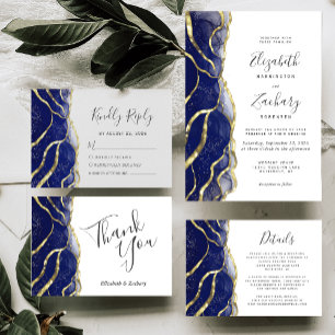 Carte D'accompagnement Détails de mariage à l'encre bleue marine moderne 