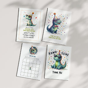 Invitation Dinosaur fête d'anniversaire