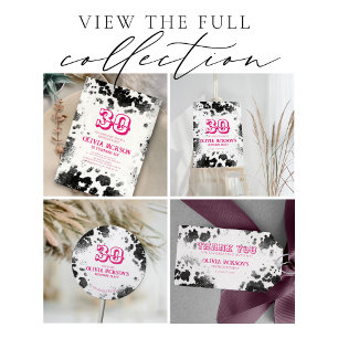 Papier Cadeau Chic Rustique Vache imprimé noir et blanc