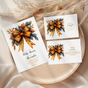 Carte D'accompagnement Chute Baby shower fille béquille Diapper