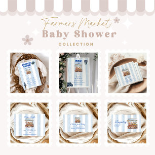 Carte D'accompagnement Registre du Baby shower du marché des fermiers ble