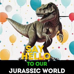 Dinosaurus T-rex Verjaardag Bewaar de datum Briefkaart