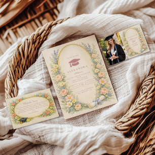 Invitation Couronne de fleurs pastel pour la célébration de l