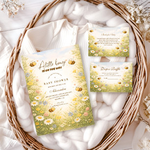 Invitation Baby Shower Prairie de Miel Fleur des Champs