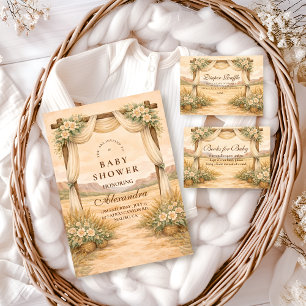 Invitation Arche florale du désert occidental pour Baby Showe