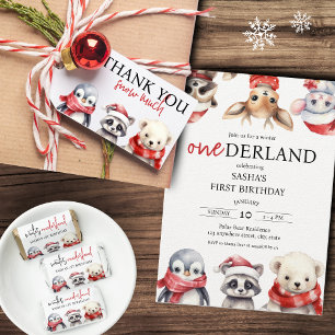 Étiquettes-cadeau Winter Onederland 1er anniversaire Noël Photo