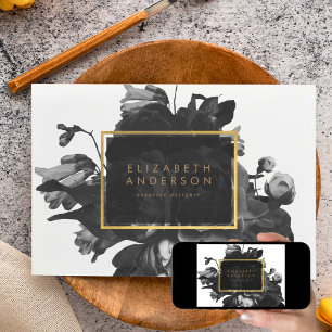 Carte de visite de Bouquet Black Gold Rose