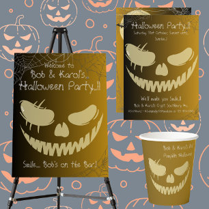 Banderoles Fête de l'Halloween du mal Citrouille