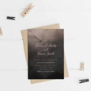 Invitations mariage en encre noire