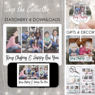 Om het even welke Tekst 4 de Foto Eenvoudige Borst Feestdagenkaart