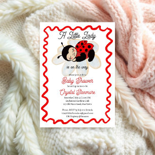 Baby shower Ladybug faveur autocollants