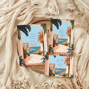 Save The Date Côte d'Amalfi   Mariage Carreaux méditerranéens