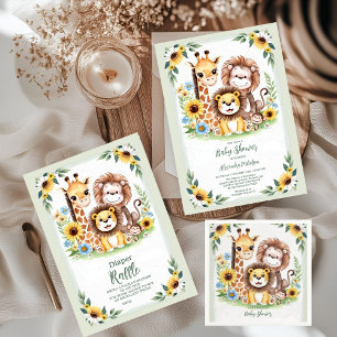 Serviette En Papier Baby shower des animaux de Safari de la Jungle tro