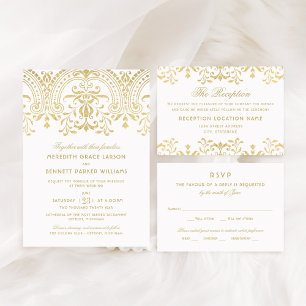 Save The Date Élégant or Vintage Mariage glamour