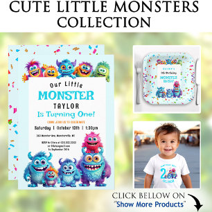 Serviette En Papier Petit Monster Garçon Coloré Anniversaire de fête N
