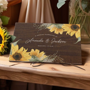 Invitation Élégant tournesol rustique, Mariage de automne