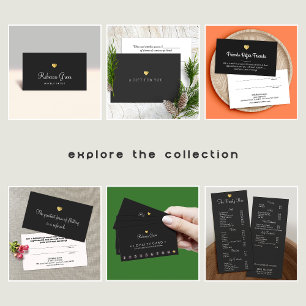 Carte de référence client Gold Heart moderne