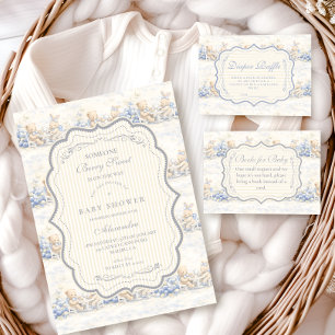 Carte D'accompagnement Tirage au sort de couche bébé Berry Sweet Blue Toi