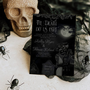 Invitation Til Death Do Us Part Gothic Halloween Wedding