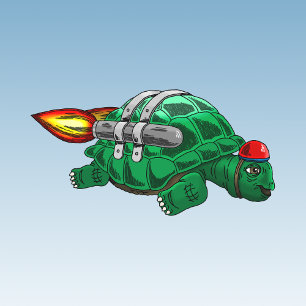 Invitation d'anniversaire de la tortue-fusée