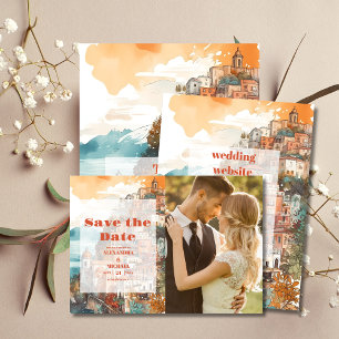 Invitation Italie Élégante moderne Destination Mariage