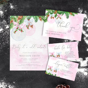 Poster Christmas Rose Girl Baby shower Hot Chocolate Bar