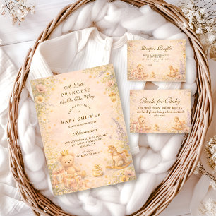 Invitation Baby Shower Petite Princesse Lune