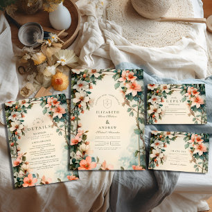 Save The Date Fancy Floral Art Nouveau Mariage