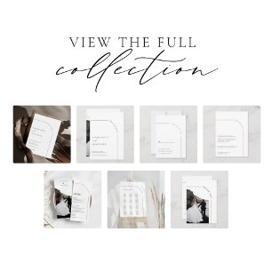 Invitation Photo Arch moderne Mariage noir et blanc