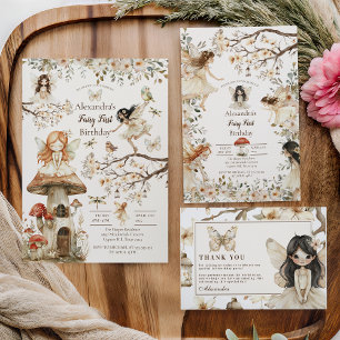 Invitation En Aluminium Fairy First Bird Woodland Floral