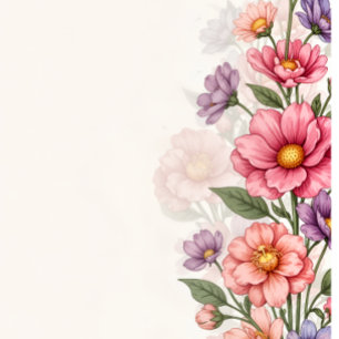 Carte De Remerciements Rose Élégant