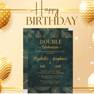 Invitation au gala d'anniversaire conjoint pour ad