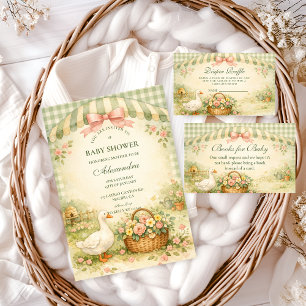 Cottagecore Domme Gans Tuin Baby Shower Servet