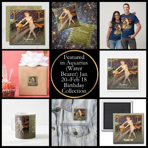 Invitation Panneau Zodiac du porteur d'eau Aquarius Fête d'an