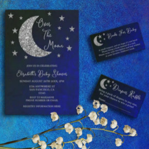 Invitation Au-Dessus Du Baby shower Lune