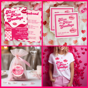 Invitation Embrasse l'itinéraire du week-end Miss Bachelorett
