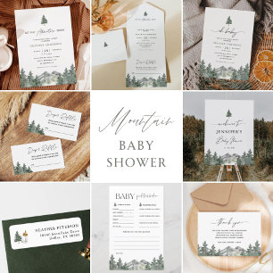 Invitation Oh Baby Outdoor Mountain Forest Baby shower