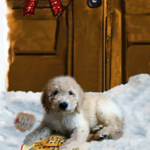 Cartes Pour Fêtes Annuelles Cadeaux de Noël de Goldendoodle