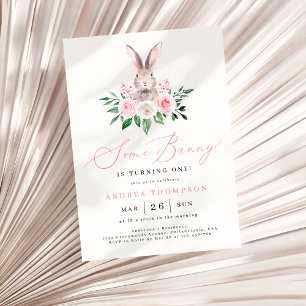 Sticker Rond Quelques Filles Florales Blush Rose Bunny Premier 