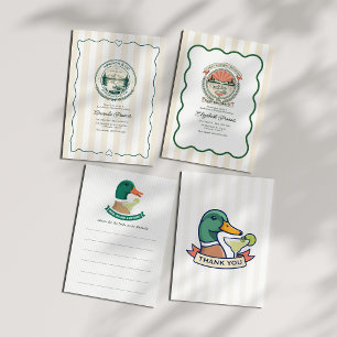 Carte De Remerciements Margs Mallards & Matrimony Lake Enterrement de Vie