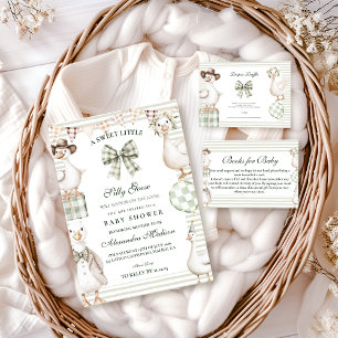 Carte D'accompagnement Tombola de la sage gingham pour bébé
