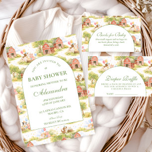 Serviette En Papier Animaux de Ferme Classiques Baby Shower de la Gran