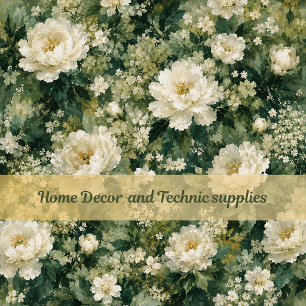 Coussin Vert forêt Décoration intérieure florale romantiqu